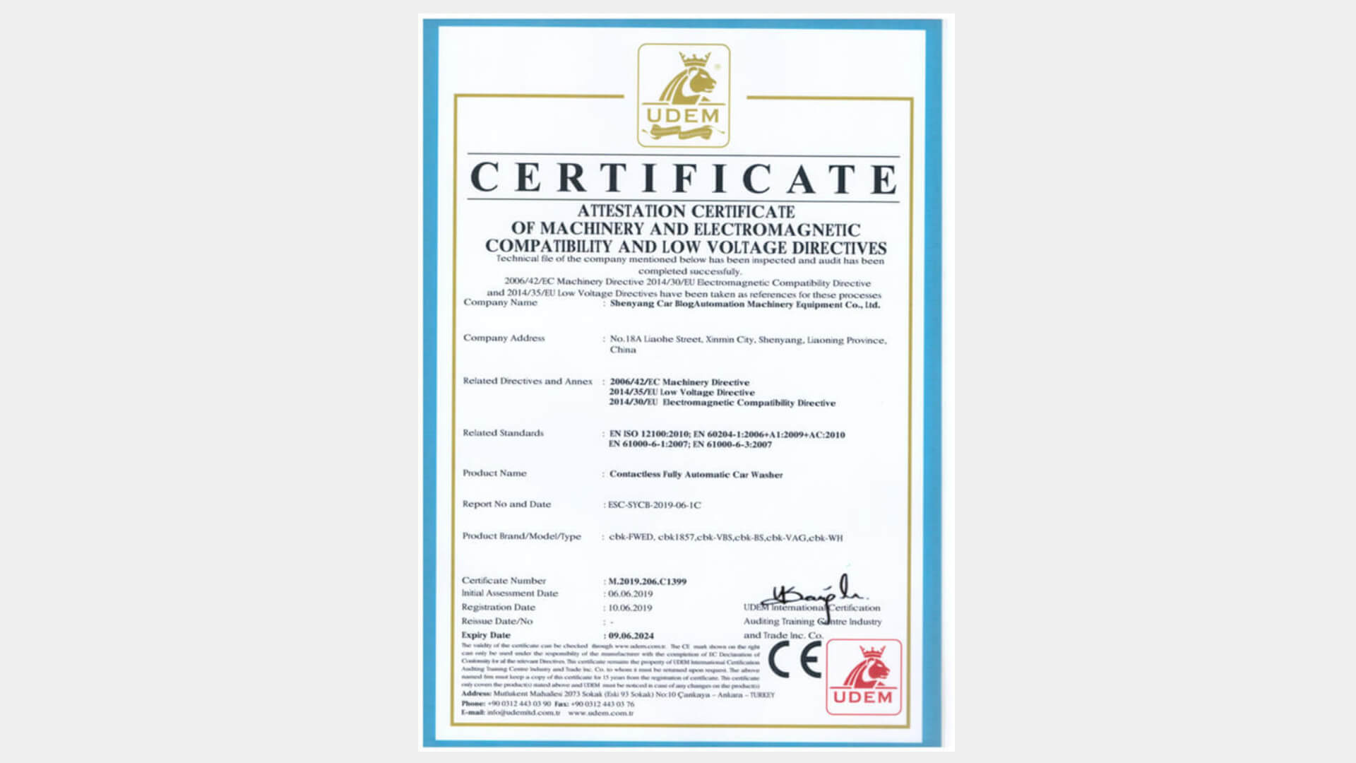 CBK Pass European Authoritative CE Certification